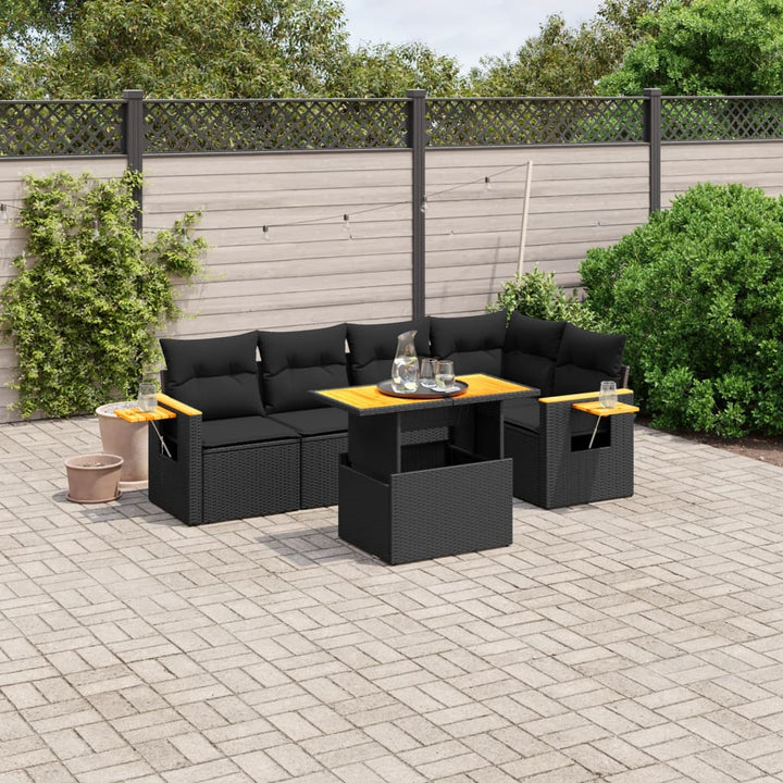 Loungegrupp Med Dynor 6 Delar Konstrotting