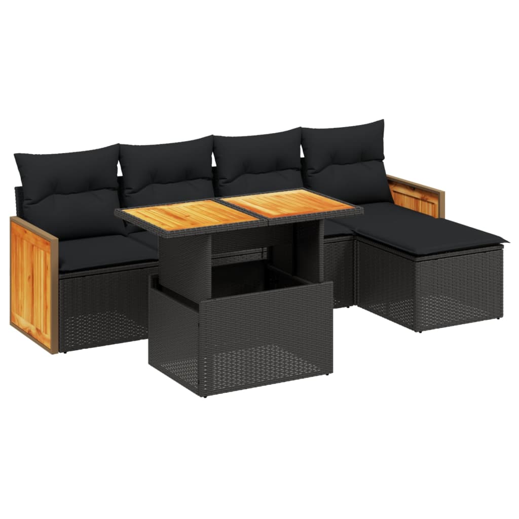 Loungegrupp Med Dynor 6 Delar Konstrotting