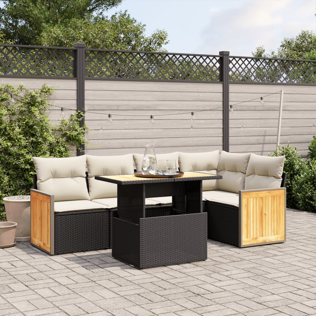 Loungegrupp Med Dynor 6 Delar Konstrotting