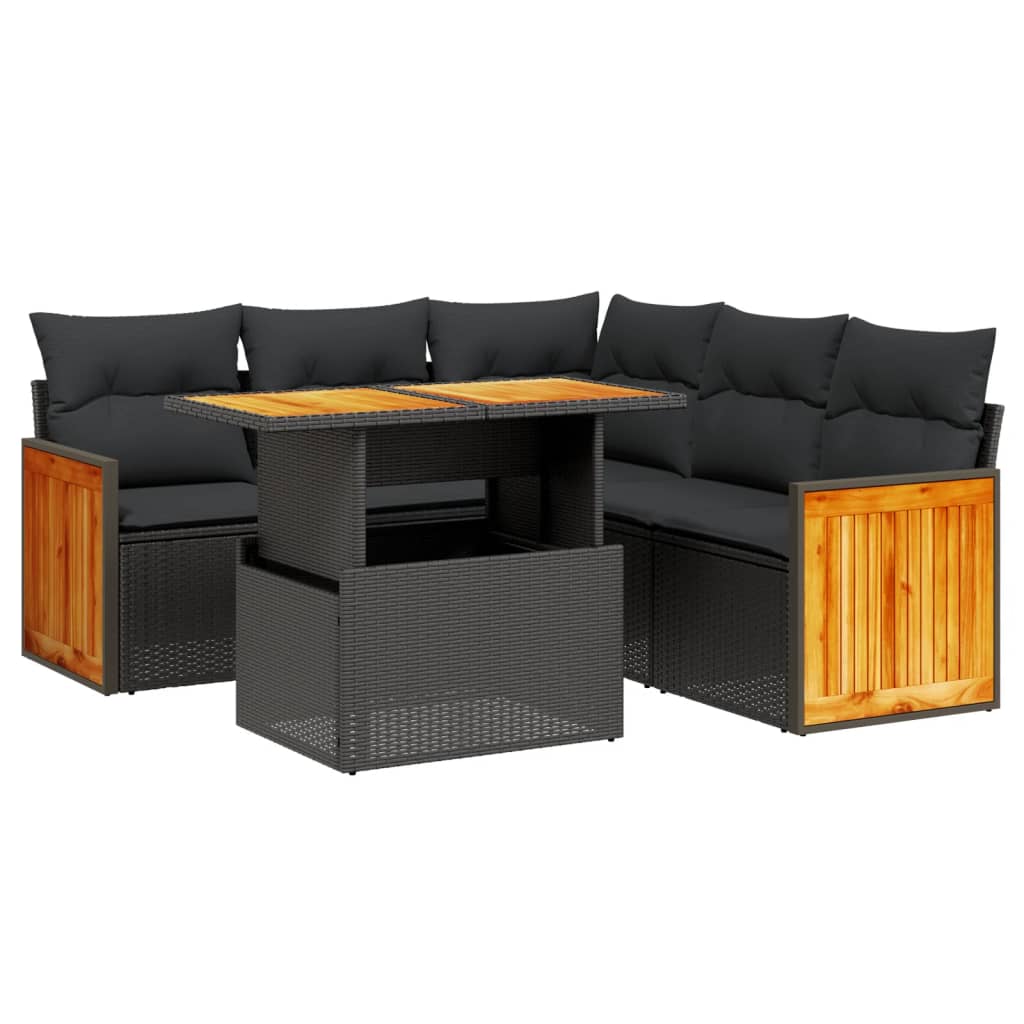Loungegrupp Med Dynor 6 Delar Konstrotting