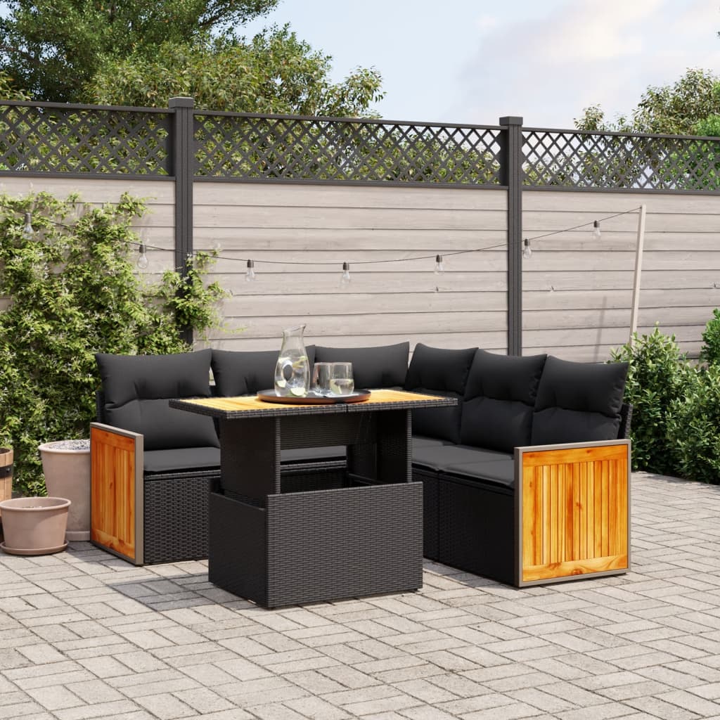 Loungegrupp Med Dynor 6 Delar Konstrotting