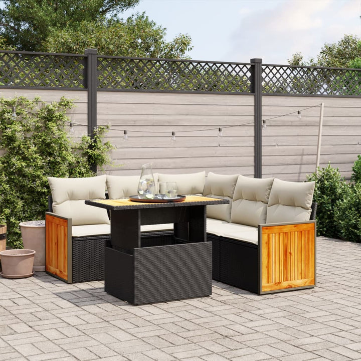 Loungegrupp Med Dynor 6 Delar Konstrotting