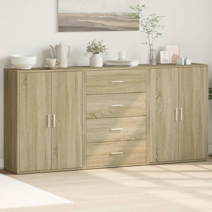 Skänkar 3 St 60X31X84 Cm Konstruerat Trä