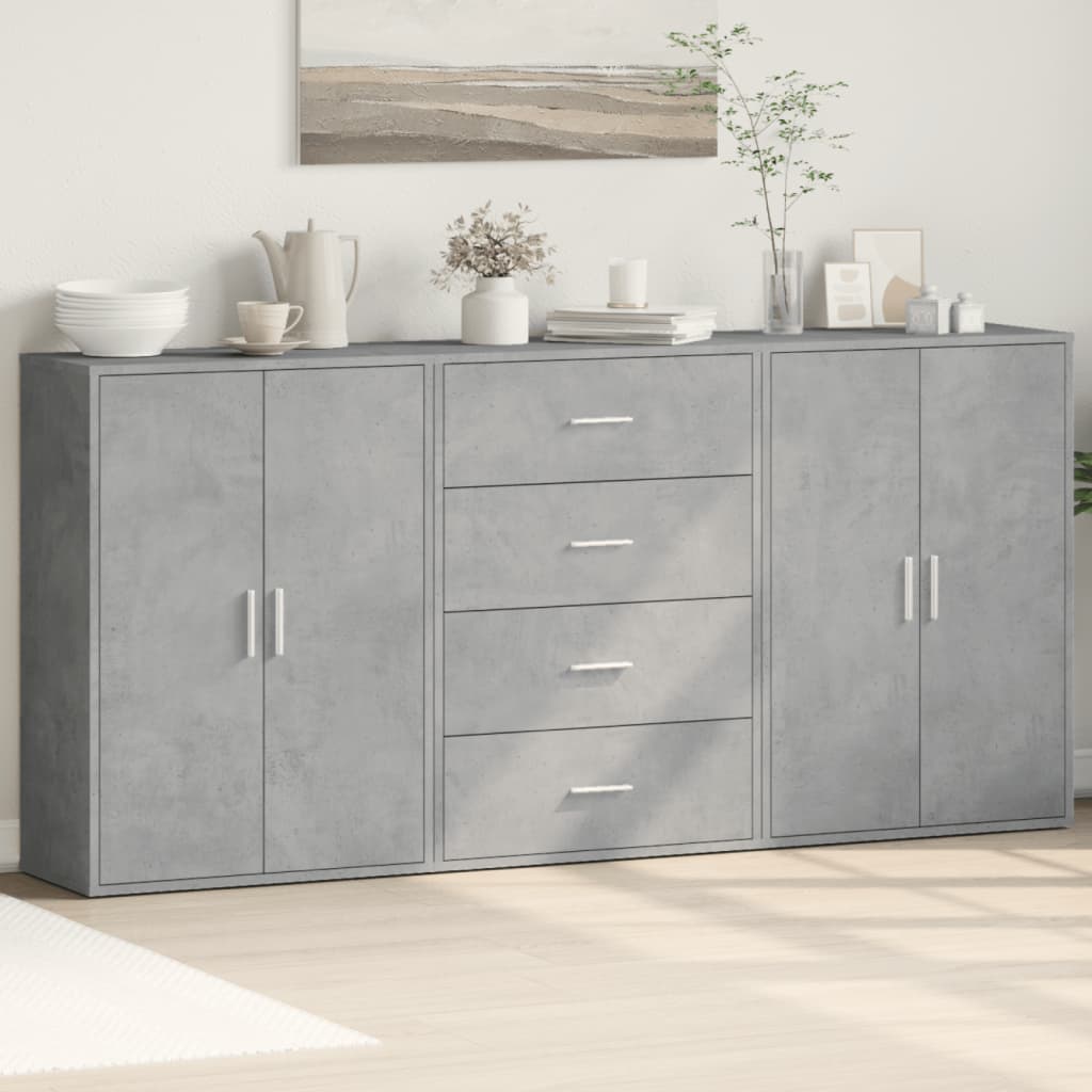 Skänkar 3 St 60X31X84 Cm Konstruerat Trä