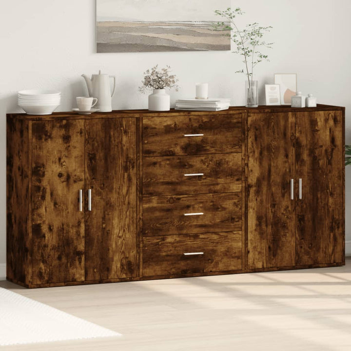 Skänkar 3 St 60X31X84 Cm Konstruerat Trä