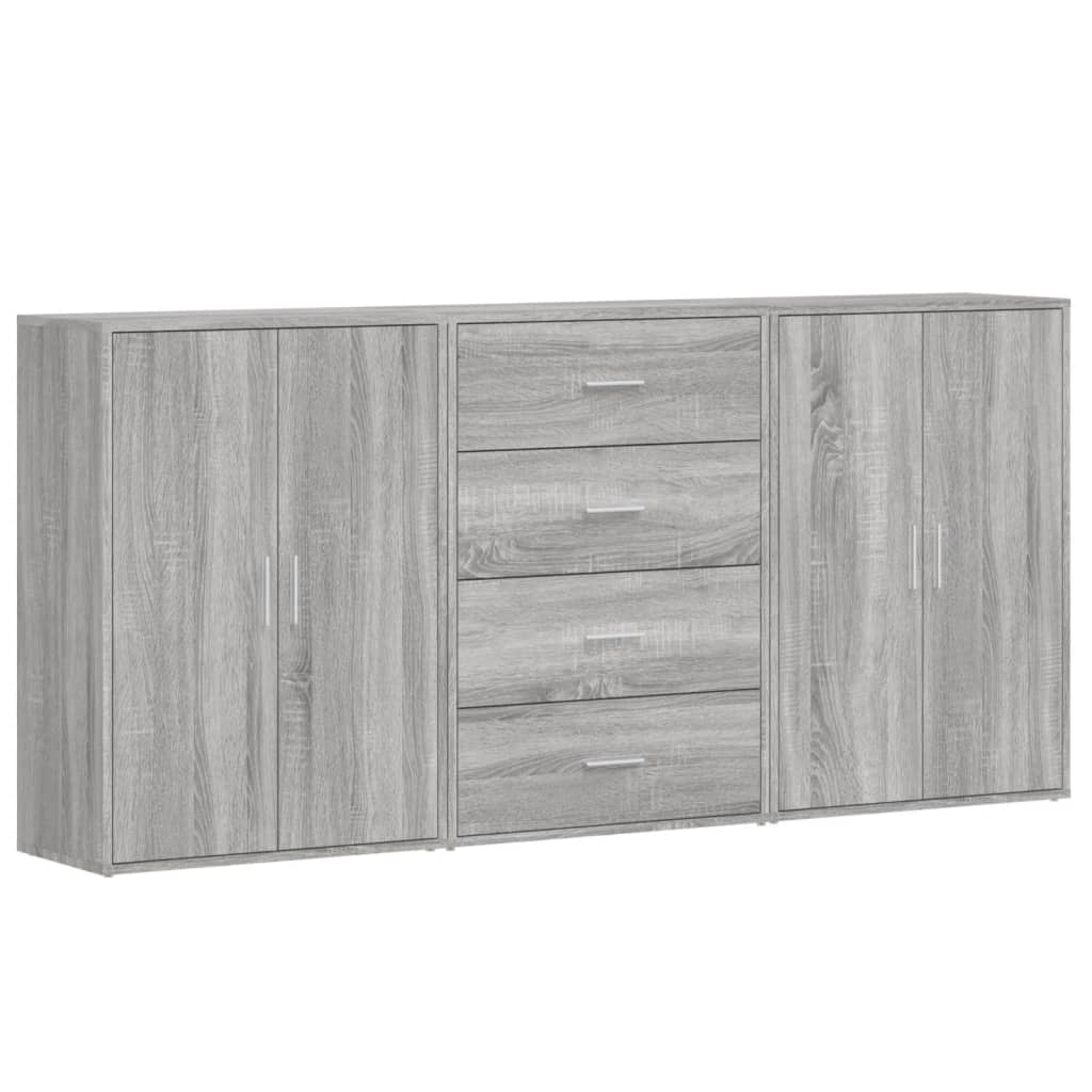Skänkar 3 St 60X31X84 Cm Konstruerat Trä