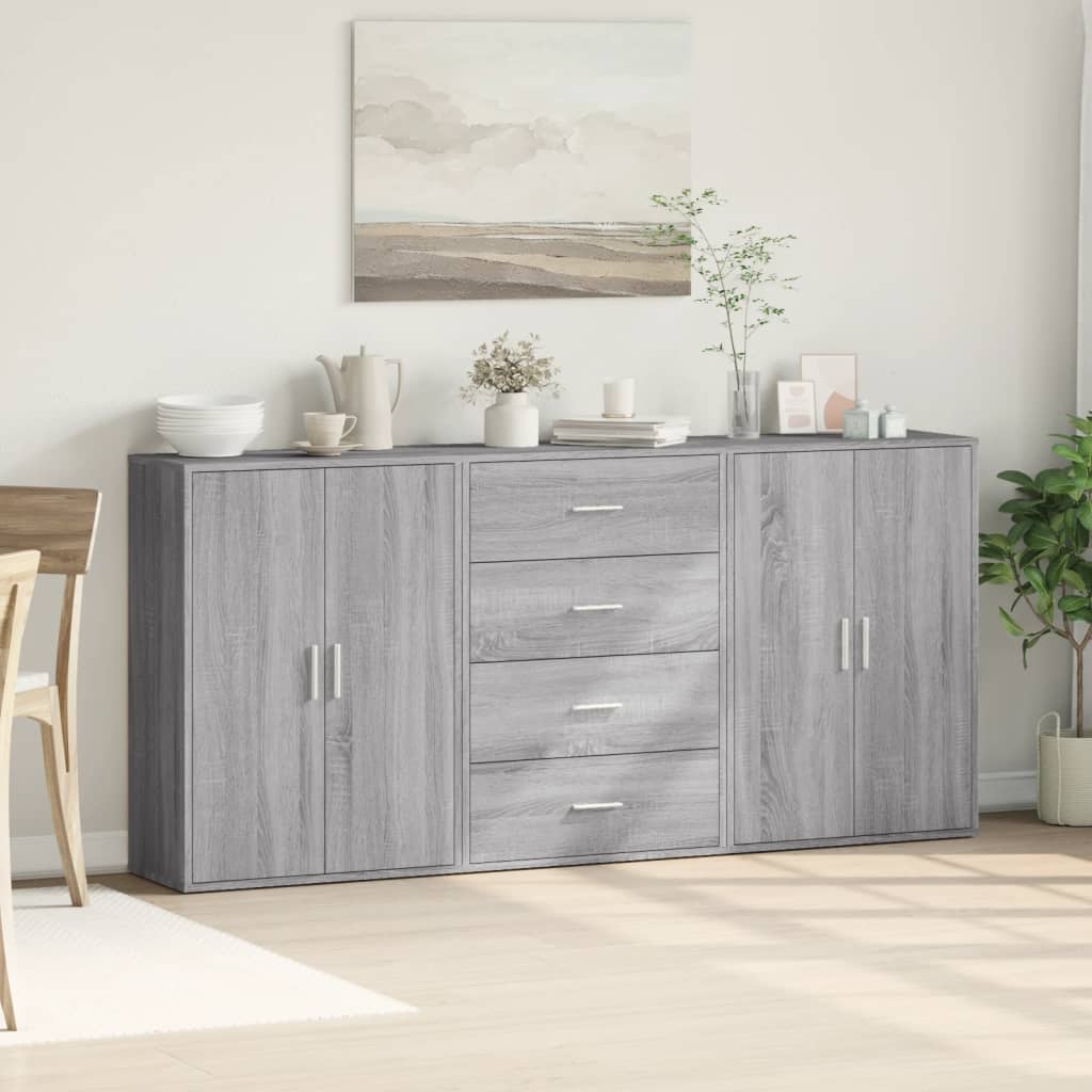 Skänkar 3 St 60X31X84 Cm Konstruerat Trä