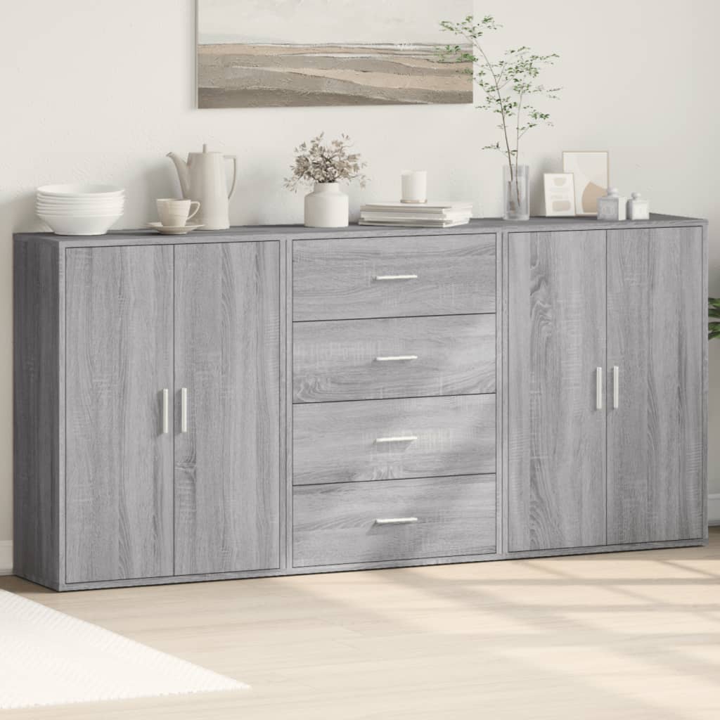 Skänkar 3 St 60X31X84 Cm Konstruerat Trä