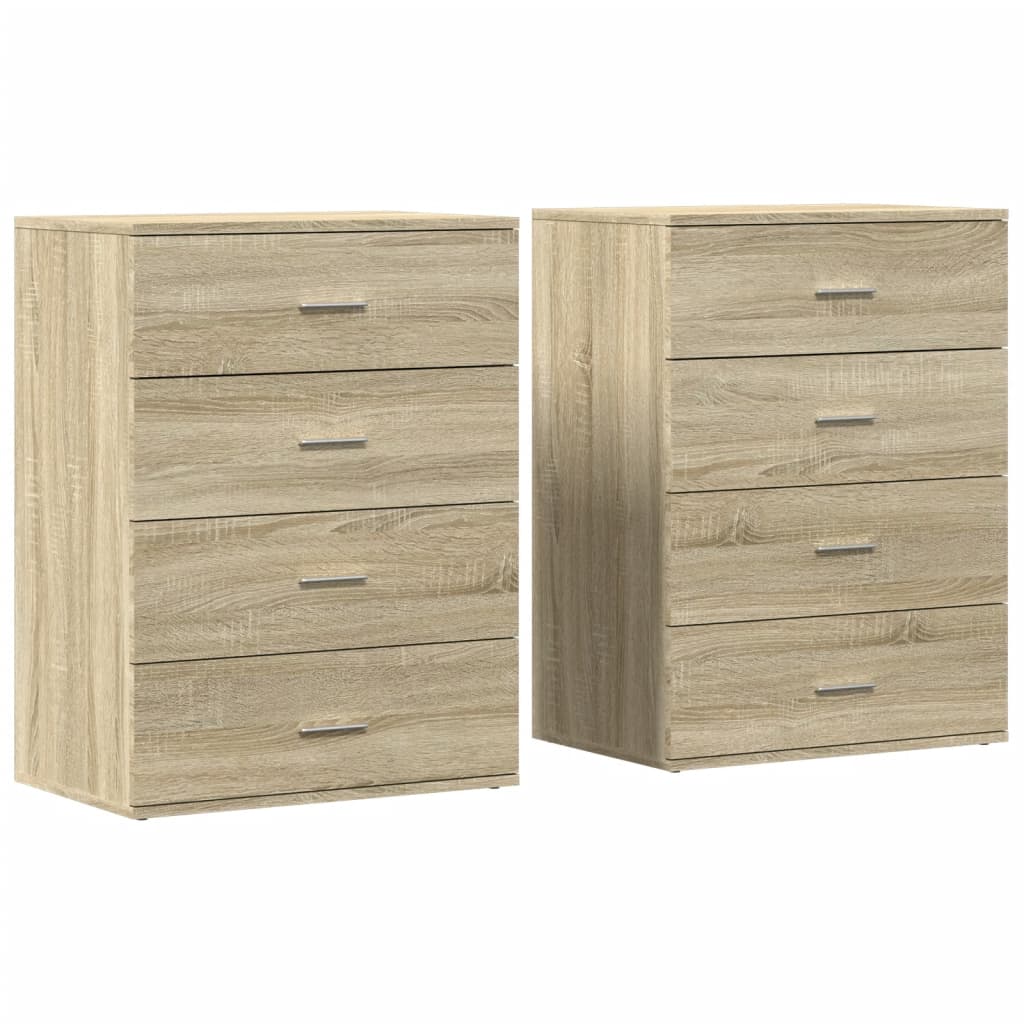 Skänkar 2 St Sonoma-Ek 60X39X80 Cm Konstruerat Trä