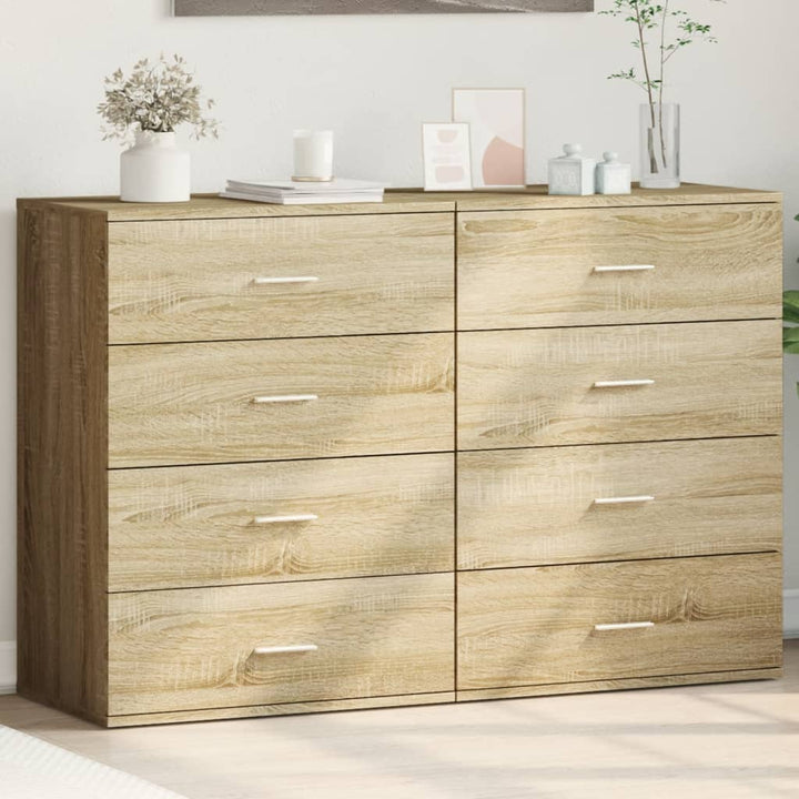 Skänkar 2 St Sonoma-Ek 60X39X80 Cm Konstruerat Trä