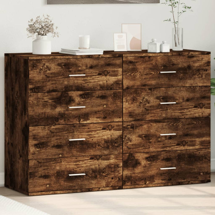 Skänkar 2 St Sonoma-Ek 60X39X80 Cm Konstruerat Trä