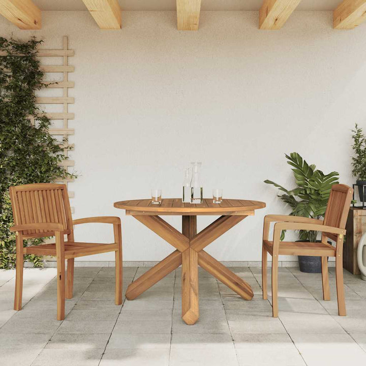 Trädgårdsbord Ø Massiv Teak