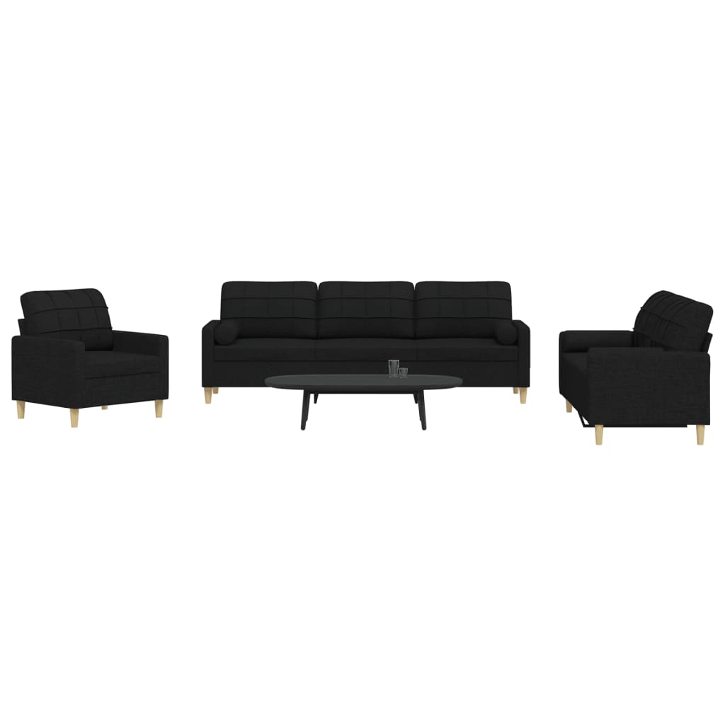 Soffgrupp 3 Delar Tyg
