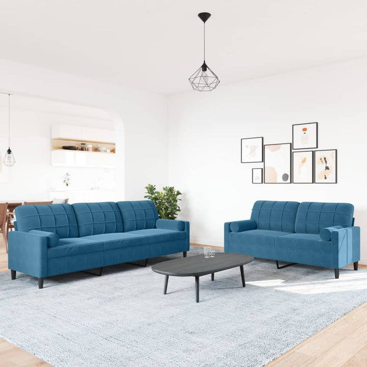 Soffgrupp Med Dynor Och Bolster 2 Delar Sammet
