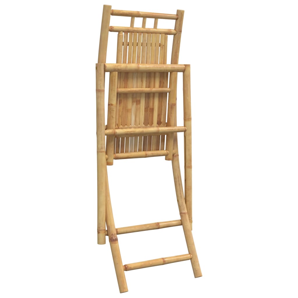 Hopfällbara Trädgårdsstolar 8 St 46X66X99 Cm Bambu