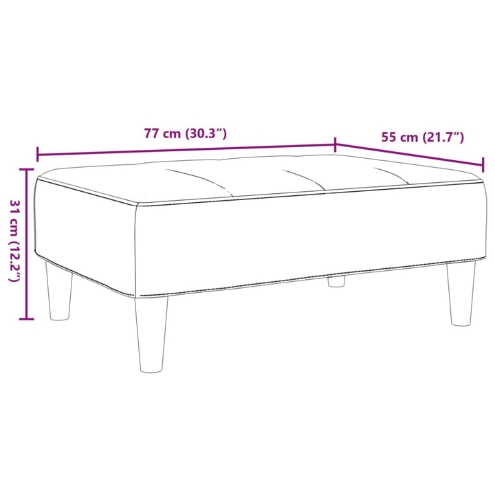 Fotpall 77X55X31 Cm Sammet