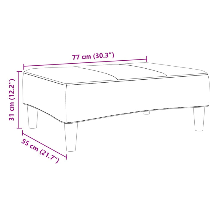 Fotpall 77X55X31 Cm Sammet