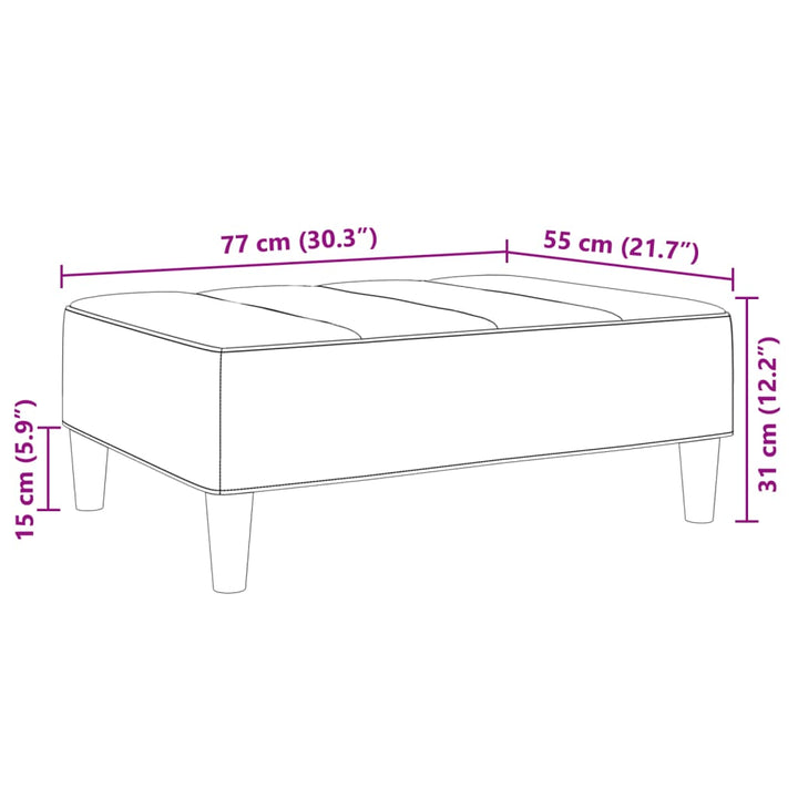 Fotpall 77X55X31 Cm Tyg