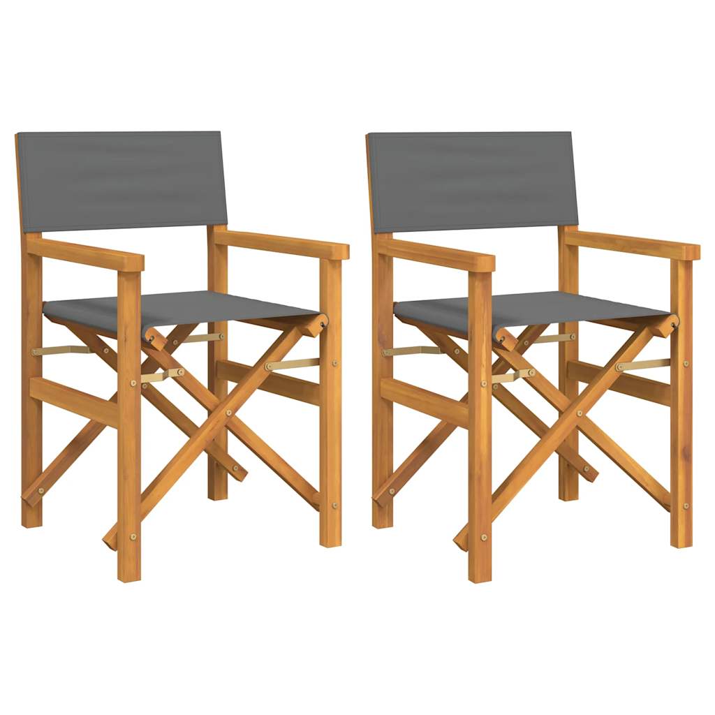 Regissörsstolar 2 St Massiv Teak