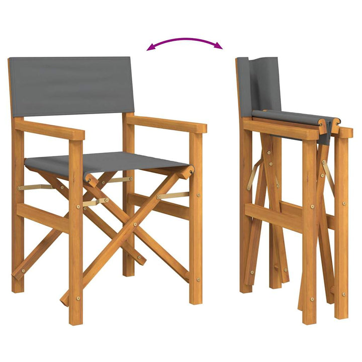Regissörsstolar 2 St Massiv Teak