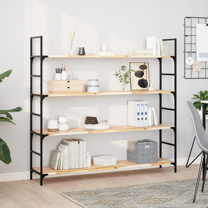 Svävande Hyllor 4 St Behandlat Massivt Akaciaträ