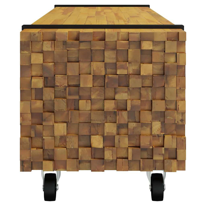 Tv-Bänk Brun 110 X 30 X 30 Cm Massivt Teakträ
