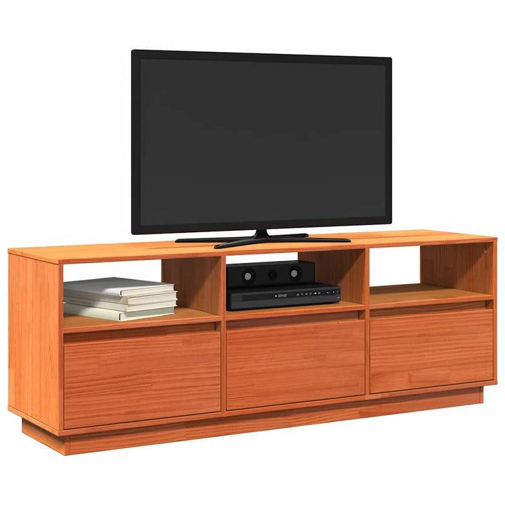 Tv-Bänk 140X37X50 Cm Massiv Furu