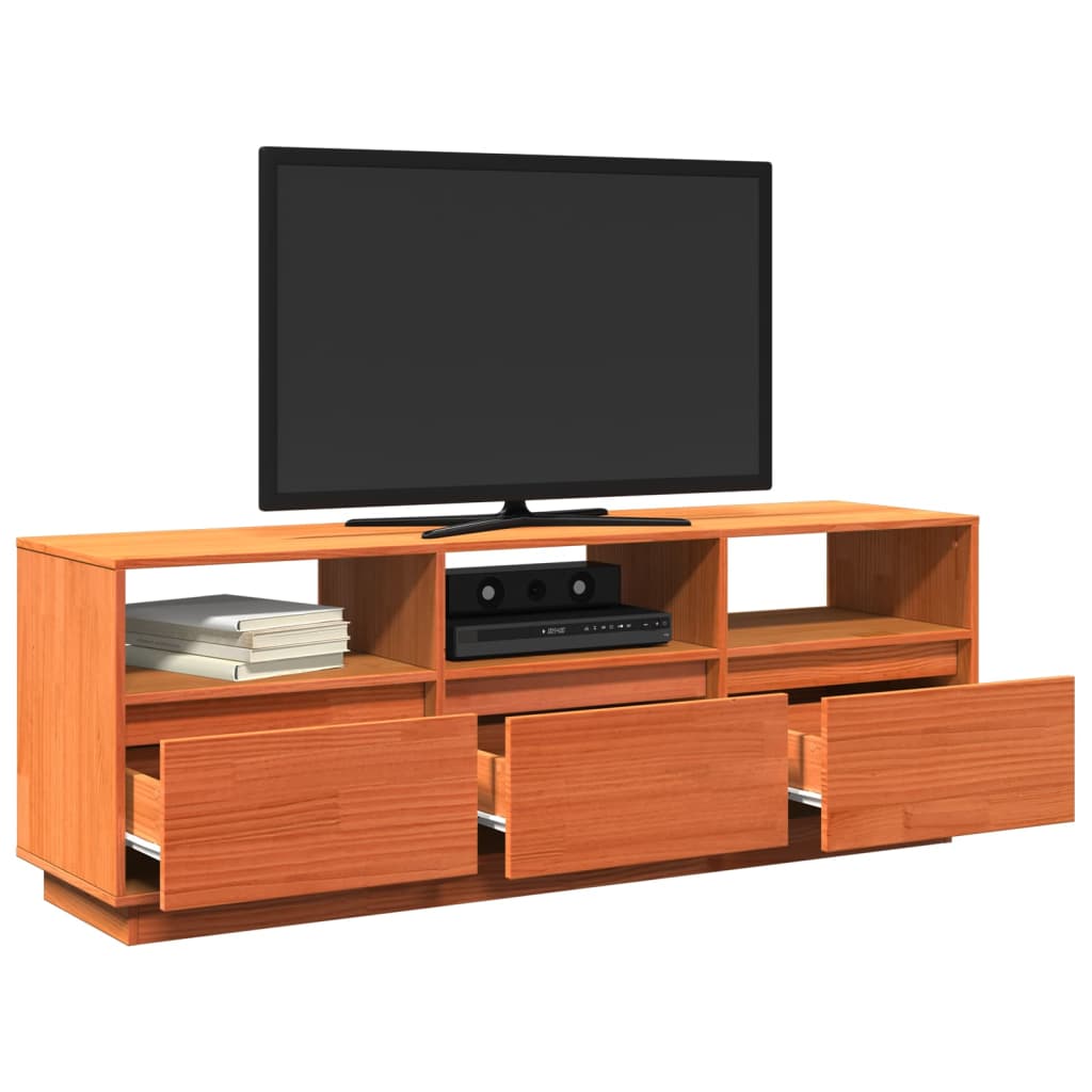 Tv-Bänk 140X37X50 Cm Massiv Furu