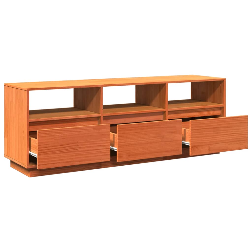 Tv-Bänk 140X37X50 Cm Massiv Furu
