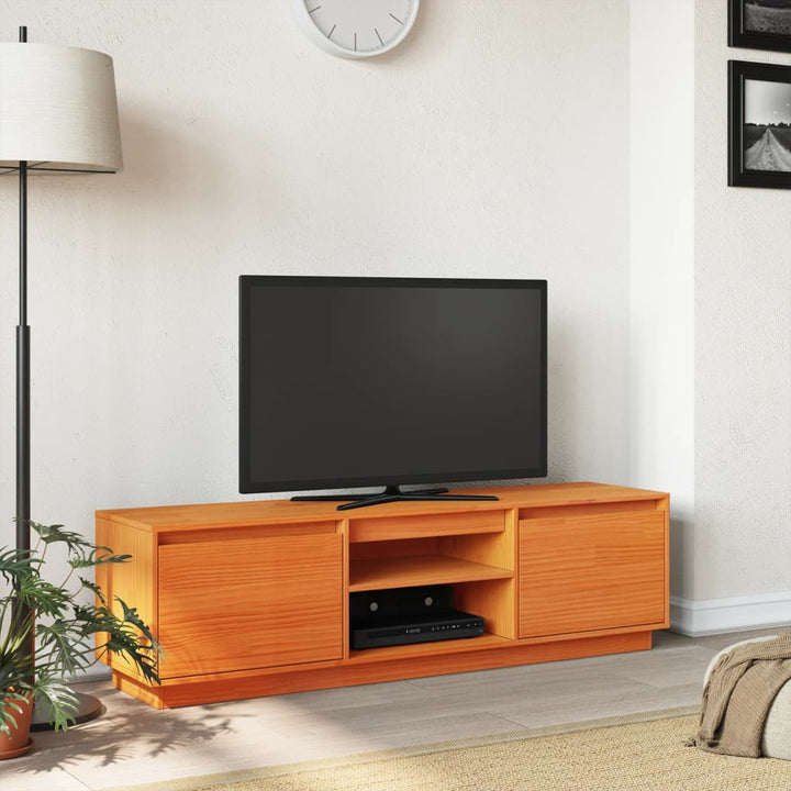 Tv-Bänk 140X35X40 Cm Massiv Furu