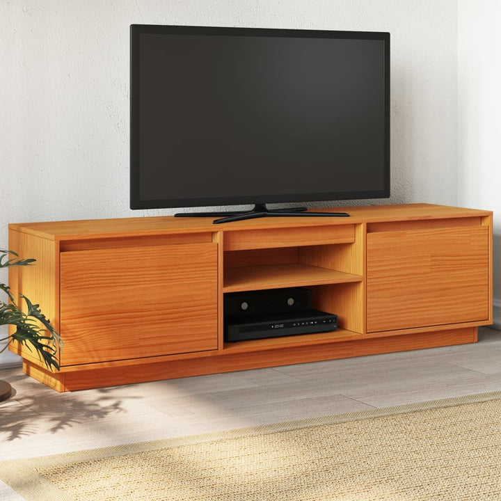 Tv-Bänk 140X35X40 Cm Massiv Furu