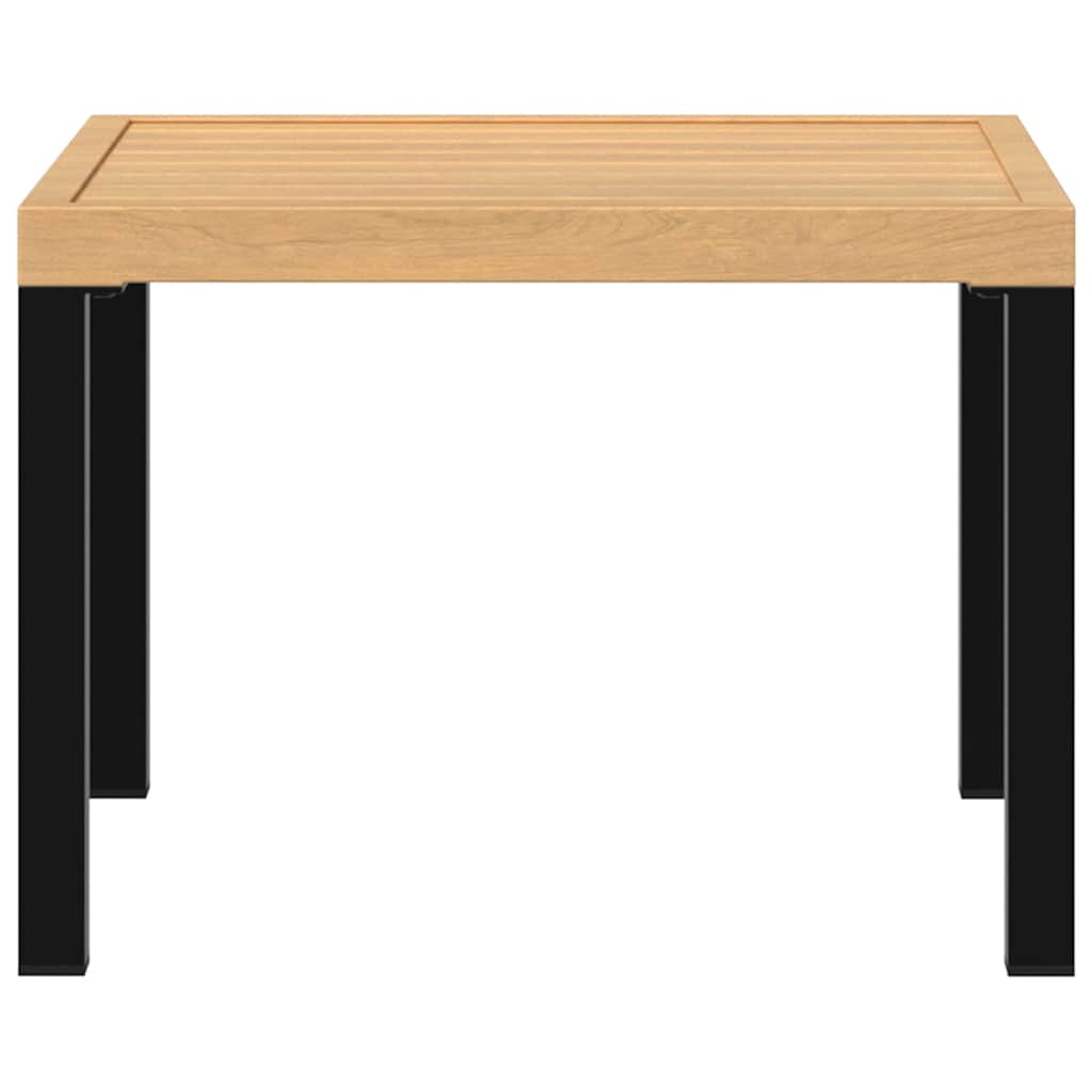 Soffbord För Trädgård Svart 55X55X39,5 Cm Pulverlackerat Stål