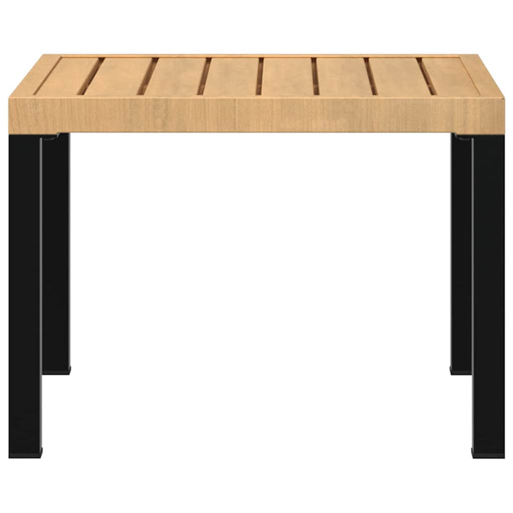 Soffbord För Trädgård Svart 55X55X39,5 Cm Pulverlackerat Stål