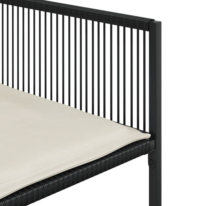Trädgårdsstolar Med Dynor 4 St Svart Konstrotting