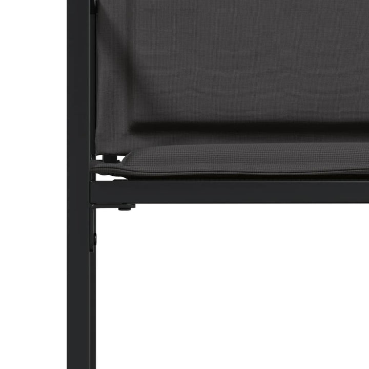 Trädgårdsstolar Med Dynor 4 St Stål Och Textilen
