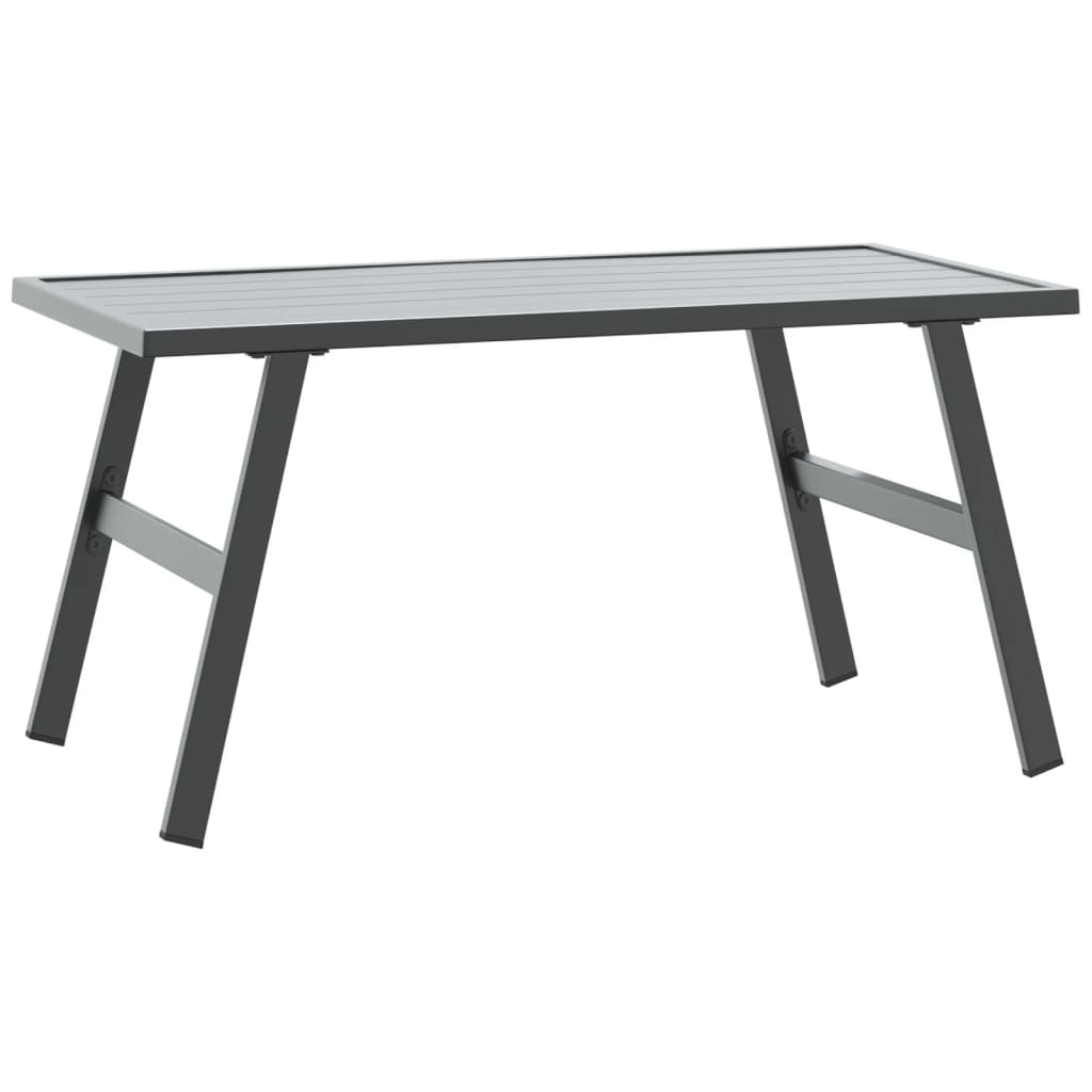 Soffbord För Trädgård Svart 90X45X35 Cm Pulverlackerat Stål