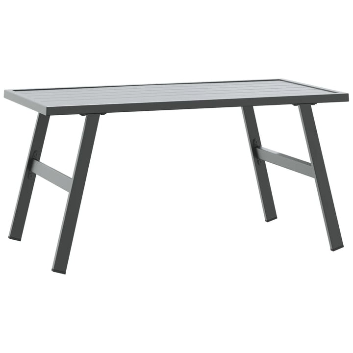 Soffbord För Trädgård Svart 90X45X35 Cm Pulverlackerat Stål