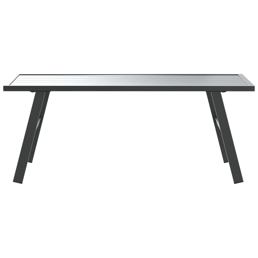 Soffbord För Trädgård Svart 90X45X35 Cm Pulverlackerat Stål