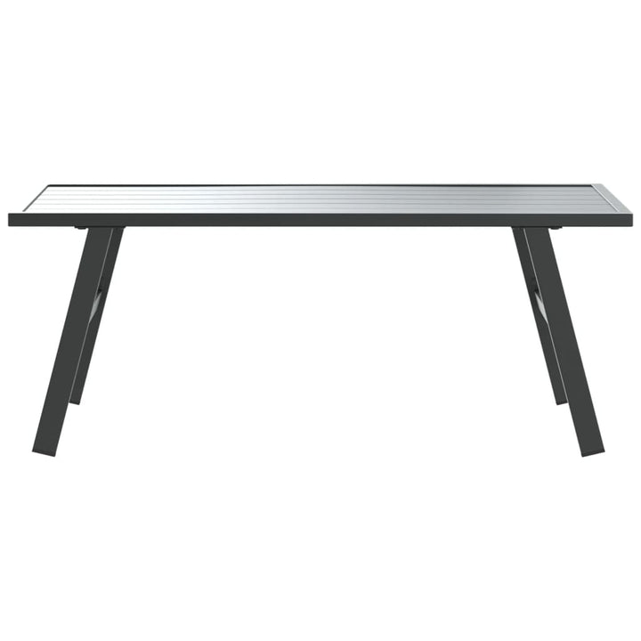 Soffbord För Trädgård Svart 90X45X35 Cm Pulverlackerat Stål