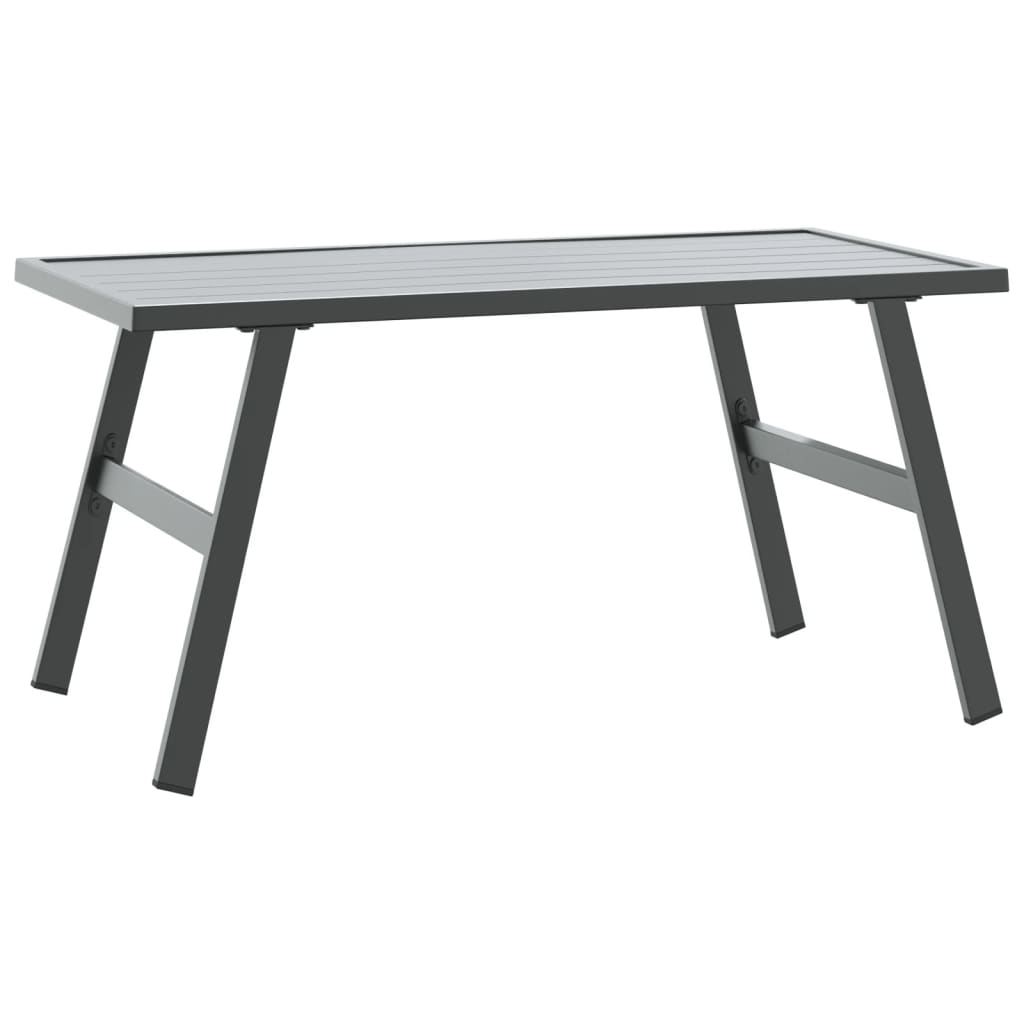 Soffbord För Trädgård Svart 90X45X35 Cm Pulverlackerat Stål