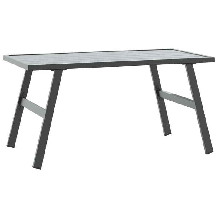 Soffbord För Trädgård Svart 90X45X35 Cm Pulverlackerat Stål