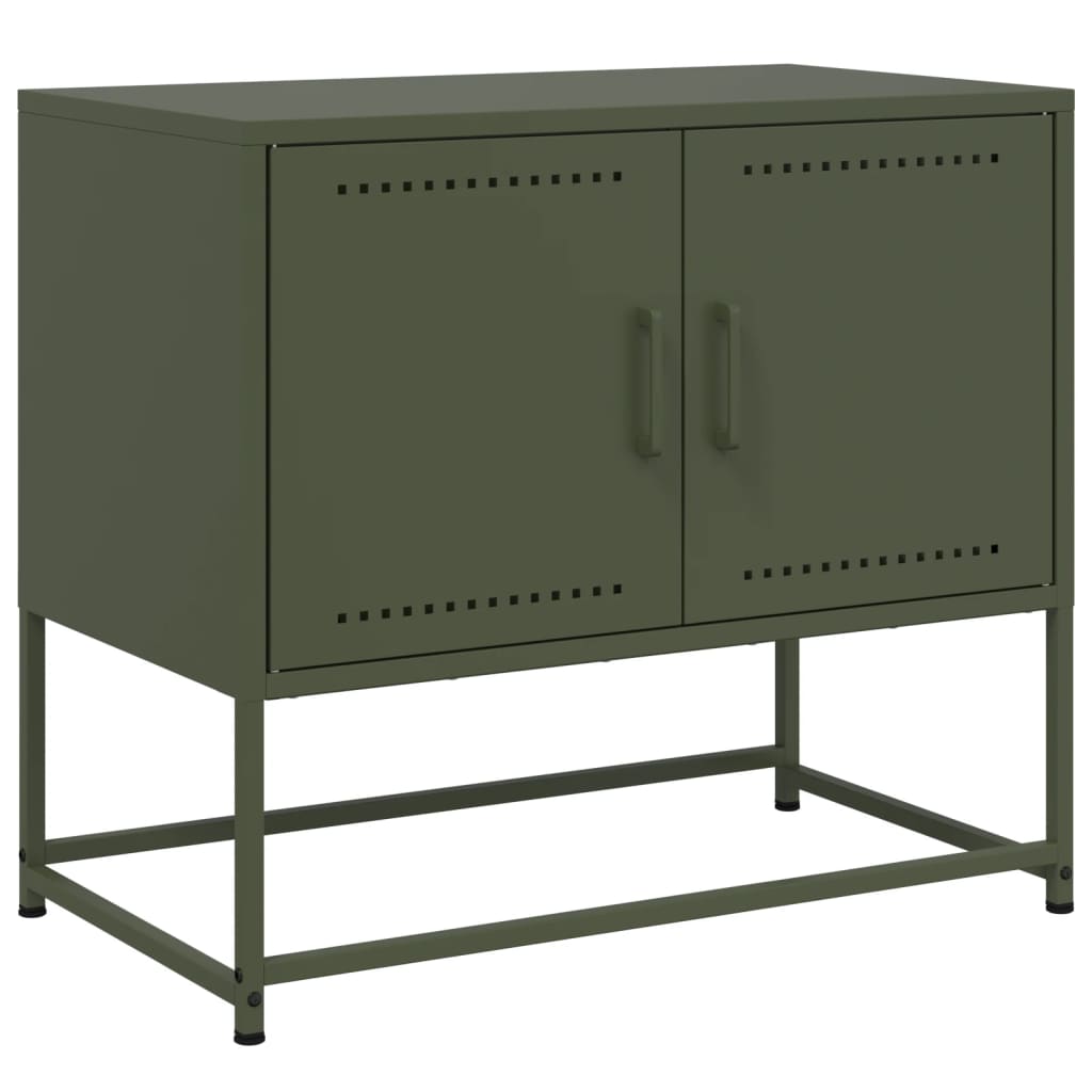Tv-Skåp Oliv 68,5X39X60,5 Cm Stål