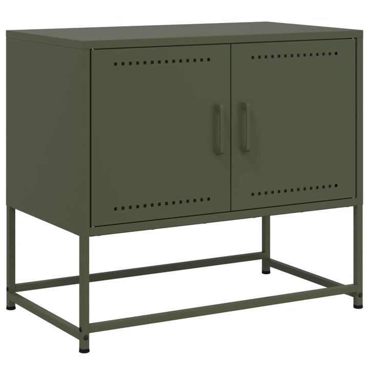 Tv-Skåp Oliv 68,5X39X60,5 Cm Stål