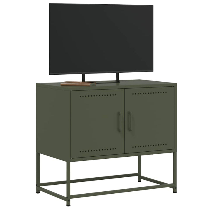 Tv-Skåp Oliv 68,5X39X60,5 Cm Stål