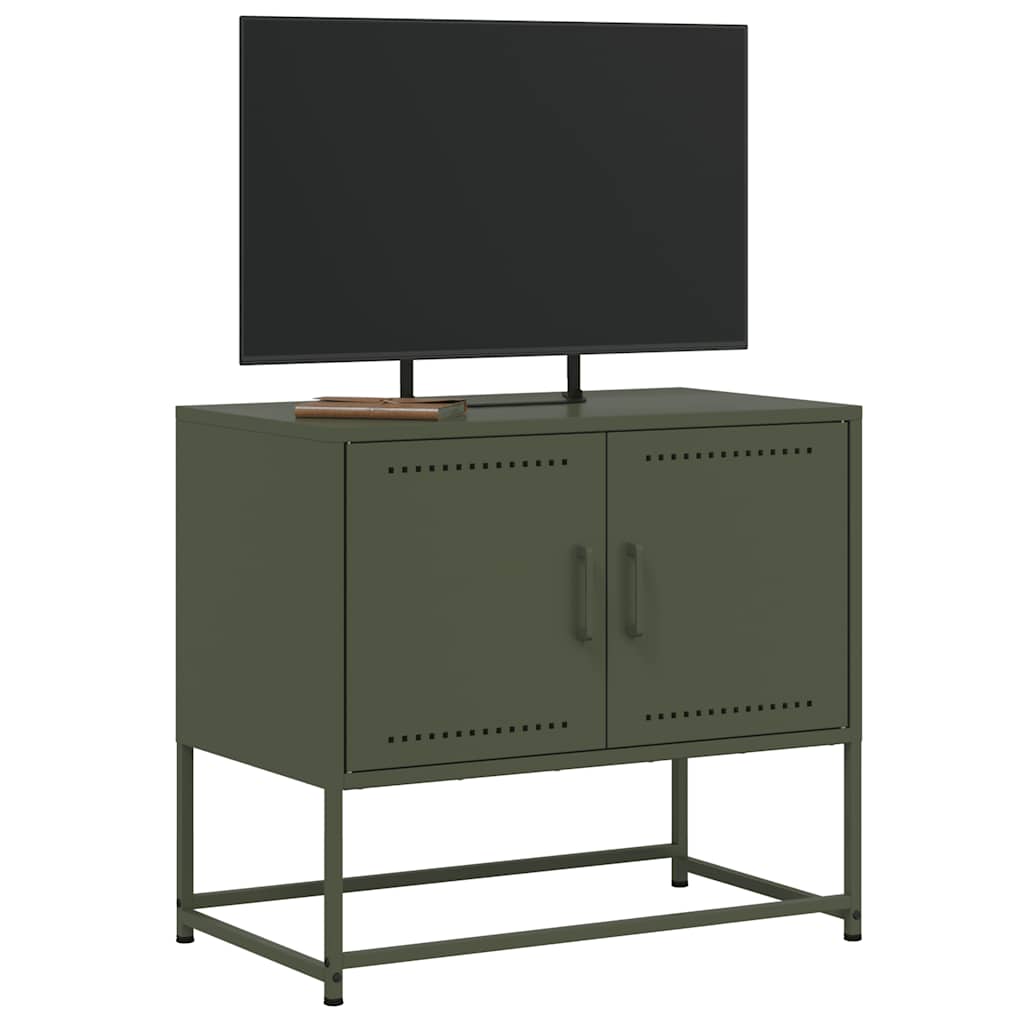 Tv-Skåp Oliv 68,5X39X60,5 Cm Stål