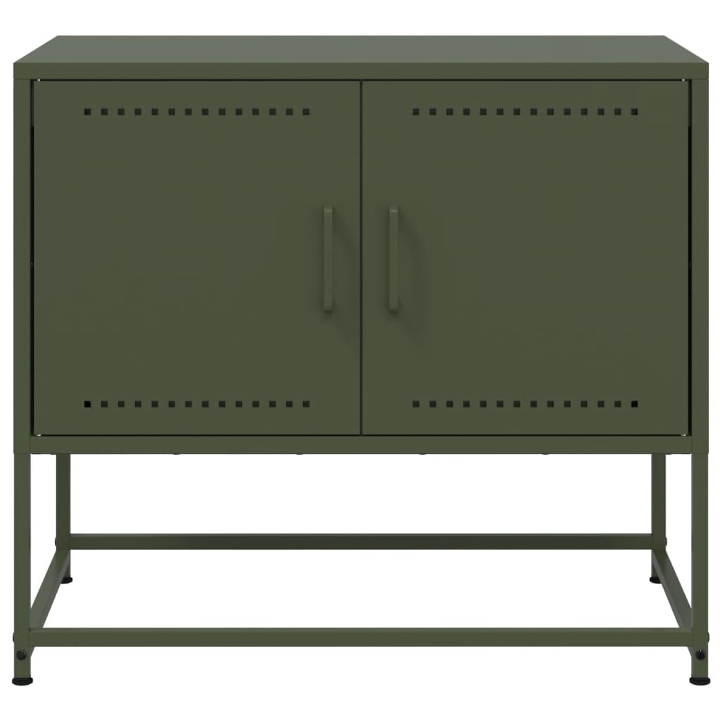 Tv-Skåp Oliv 68,5X39X60,5 Cm Stål