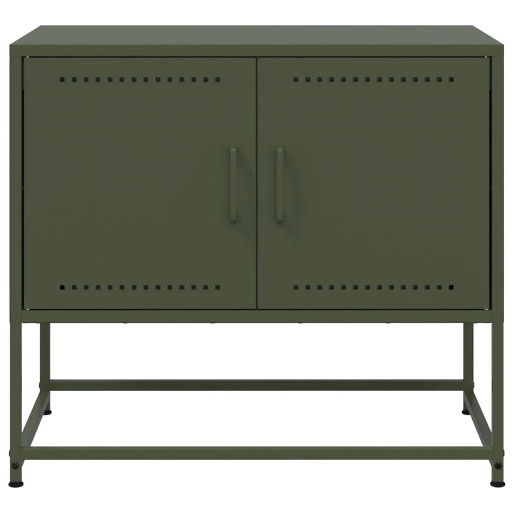 Tv-Skåp Oliv 68,5X39X60,5 Cm Stål