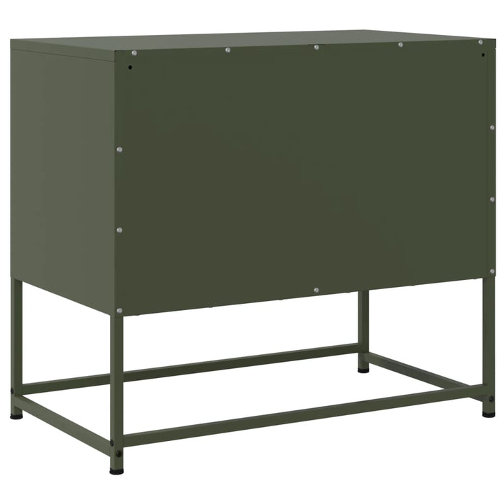 Tv-Skåp Oliv 68,5X39X60,5 Cm Stål