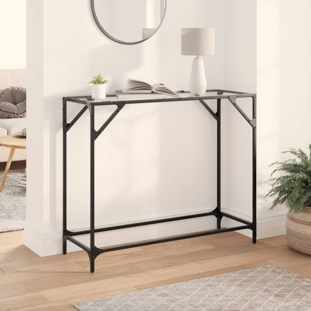 Konsolbord Med Glasskiva Stål