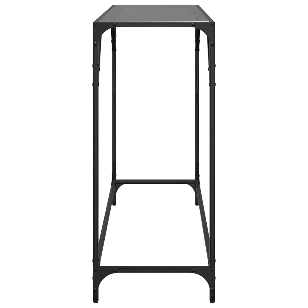Konsolbord Med Glasskiva Stål